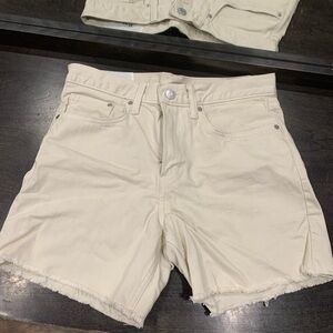 H&M Off-White Jean Shorts
